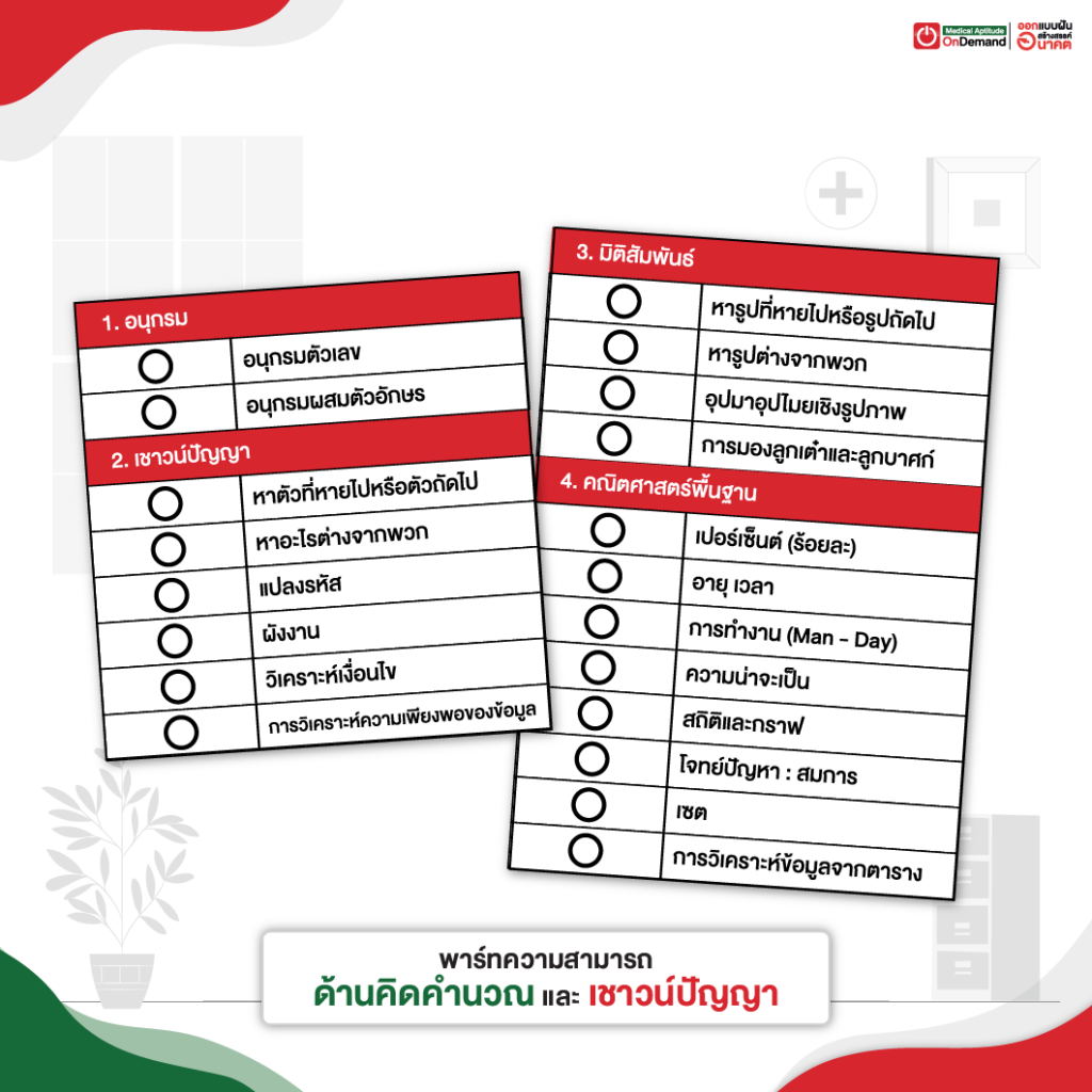 ความถนัดแพทย์