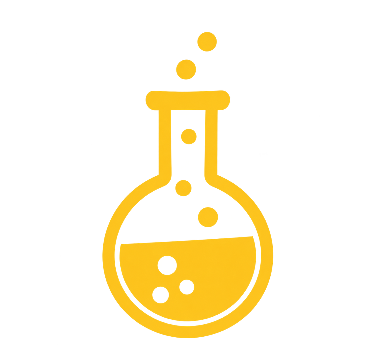 Golden Yellow Bubbling Flask Icon - สถาบันกวดวิชา OnDemand