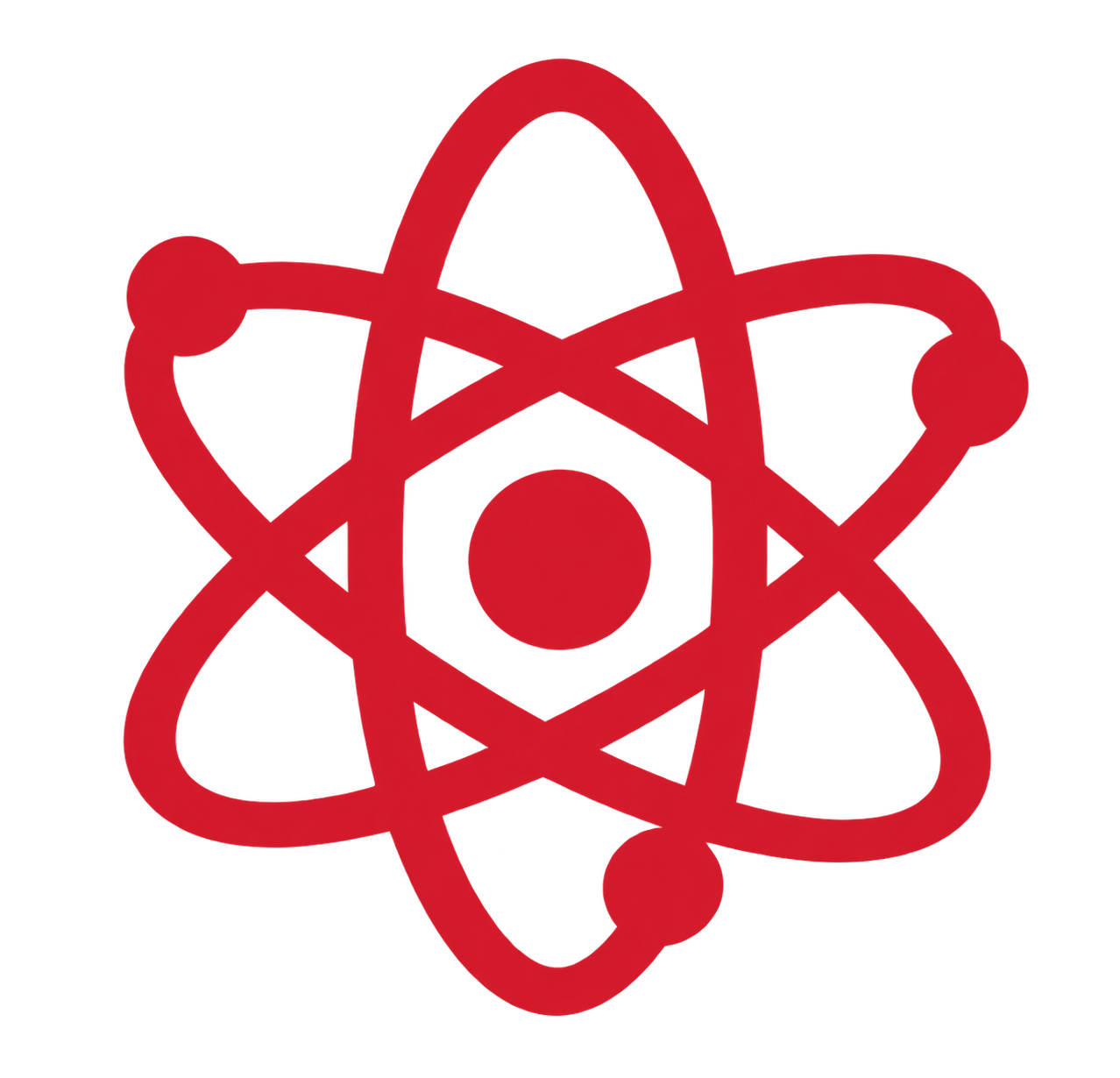 Red Atomic Symbol Icon - สถาบันกวดวิชา OnDemand